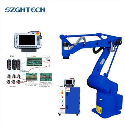New Arrival material handing equipment manipulator 6 axis industrial robot arm for sale with great price 
SZGH-T2 300-3 C-6 is our General-purpose Series robot arm,can be do 750mm-2950mm reaching ;widely used for Materials handling, parts transfer, machine management, testing, gluing, &assembly ; with favorable price, wide application, safe and efficient, is a product worth having ,It is a light-weight body with a suitable arm length and a moderate load weight, reaching out to customers.