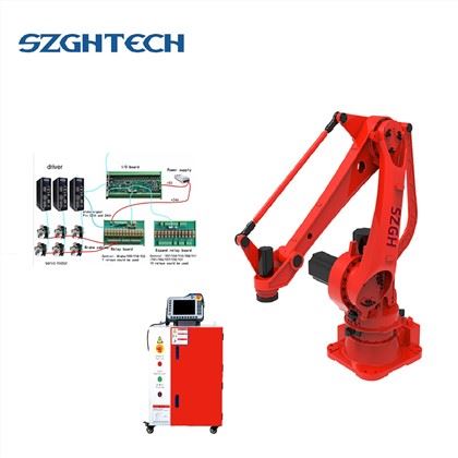 New Arrival material handing equipment manipulator 6 axis industrial robot arm for sale with great price 
SZGH-B1500-C-4 is our General-purpose Series robot arm,can be do 750mm-2950mm reaching ;widely used for Materials handling, parts transfer, machine management, testing, gluing, &assembly ; with favorable price, wide application, safe and efficient, is a product worth having ,It is a light-weight body with a suitable arm length and a moderate load weight, reaching out to customers