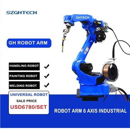 The SZGH-H1500-B-6 robot is specially designed for welding.
Compared with the previous model, this product has a higher floor space and stabler construction; moreover, there is a fully enclosed axis to effectively prevent welding spatters from damaging cables of the robot.